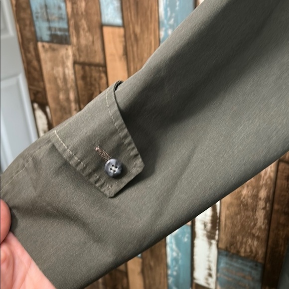 Men's army green & plaid Green Coat - Picture 16 of 16